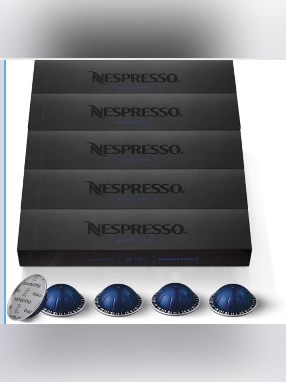 New Nespresso VertuoLine Espresso, Diavolitto, 50 Count